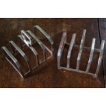 PAIR OF SILVER SHEFFIELD TOAST RACKS Makers: Mappin & Webb