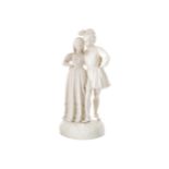 NINETEENTH-CENTURY PARIAN GROUP of two lovers 40 cm. high