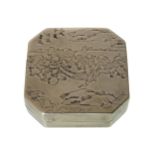 CHINESE PAKTONG OCTAGONAL BOX 8 cm. square