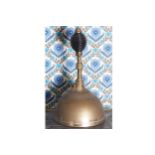 VICTORIAN BRASS BELL with turned ebony handle 16 cm. high; 11.5 cm. wide