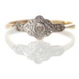 18 CT. GOLD AND DIAMOND RING