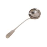 RICHARD HENNELLII STERLING SILVER PUNCH LADLE London 1832 32 cm. long