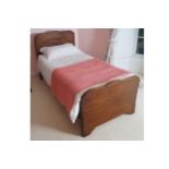 MAHOGANY FRAMED SINGLE BED complete 92 cm. wide