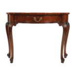 GEORGE III PERIOD MAHOGANY SERPENTINE FRONT CHIPPENDALE SIDE TABLE GEORGE III PERIOD MAHOGANY