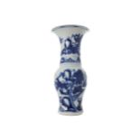 BLUE AND WHITE CHINESE ÔPHOENIX TAILÕ VASE Kangxi period (1662-1722) The spreading foot rising to