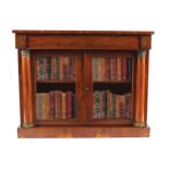 NINETEENTH-CENTURY MAHOGANY BOOKCASE the rectangular top above a conforming frieze over two glazed