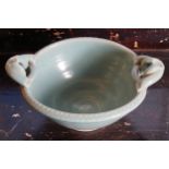 POTTERY CELADON BOWL 29 cm. diameter