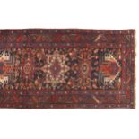 NORTHWEST PERSIAN HERIZ RUNNER, CIRCA 1930 all over medallions 450 x 90 cm.