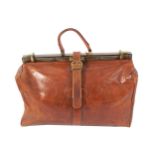 TAN LEATHER GLADSTONE BAG