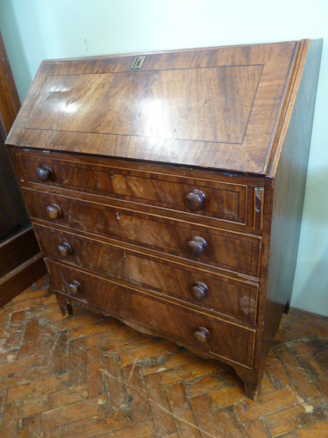 Georgian mahogany bureau