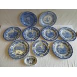 Spode Blue Room collection plates etc (10)
