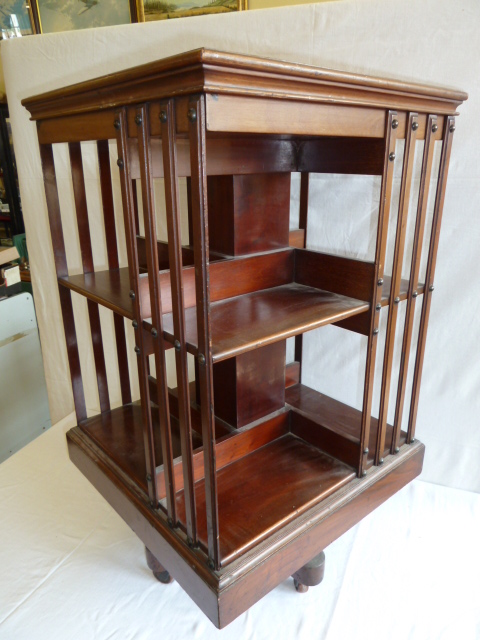 Victorian mahogany revolving bookcase