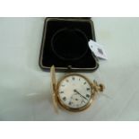 Gold plated Dennison Star pocket watch (1 hand missing) in case
