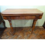 Victorian mahogany fold top tea table