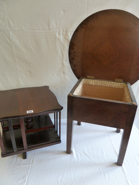 Mahogany table-top revolving bookcase,