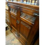 Old Charm oak television cabinet
