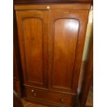 Victorian mahogany wardrobe on drawer base
