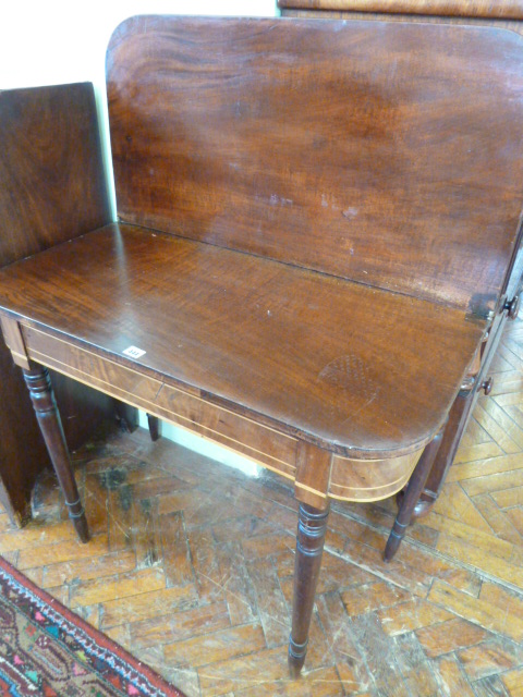 Victorian mahogany fold top tea table