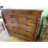 Victorian mahogany bachelors chest with secret frieze drawer