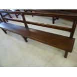 Victorian pitch pine open back bench approx 108"