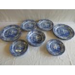 Spode Italian dinner plates, side plates,