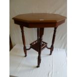 Victorian mahogany octagonal tea table