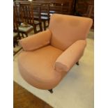 Victorian Howard style scroll armchair