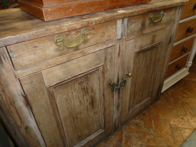 Victorian pine kitchen dresser base