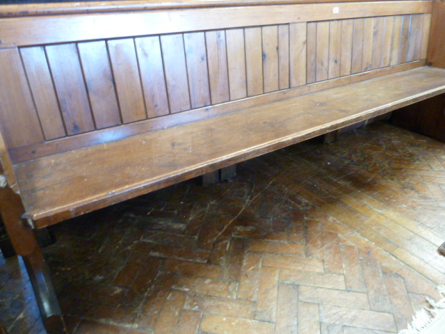 Victorian pitch pine church pew