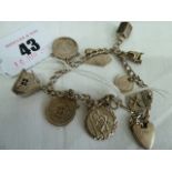 Silver charm bracelet