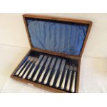 Cased set silver fish eaters - London 1896