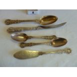 Matched Kings pattern Silver cutlery