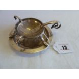 Silver tea strainer and stand - Birmingham 1902