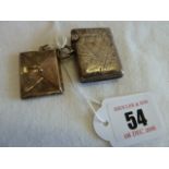 Silver vesta and envelope stamp case