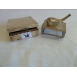 Silver cigarette box Birmingham 1919 and silver? golfing matchbox holder