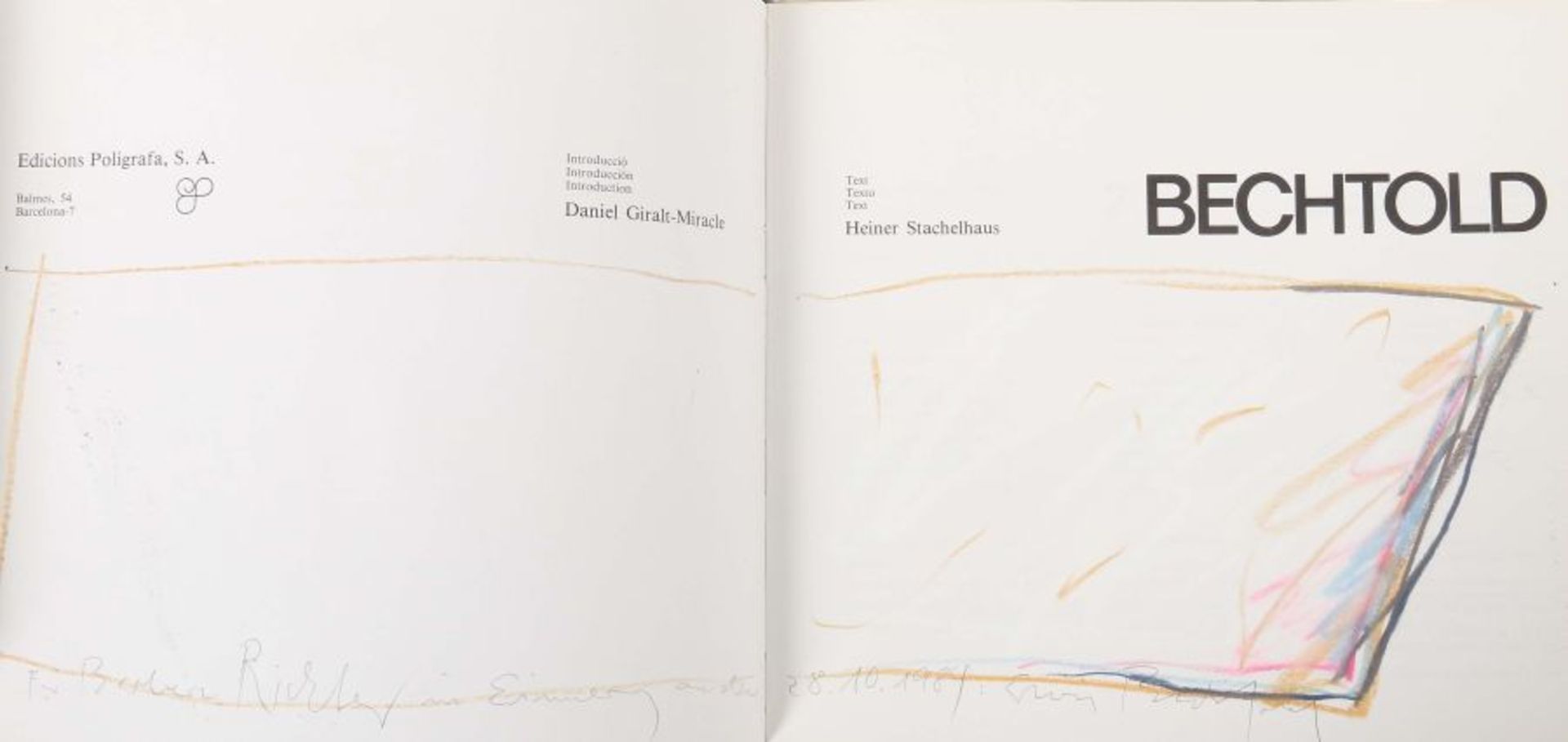 Stachelhaus, Heiner Bechtold, Einführung von Daniel Giralt-Miracle, Barcelona, Edicions Polígrafa, - Bild 2 aus 2