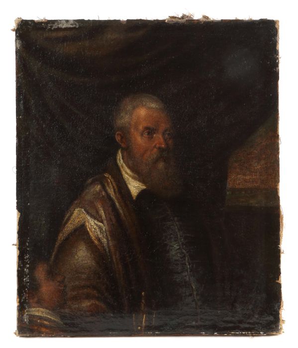 Italienischer Maler des 16./17. Jh. Umkreis/Nachfolge Veroneses und Tizians. "Halbportrait eines - Bild 6 aus 6