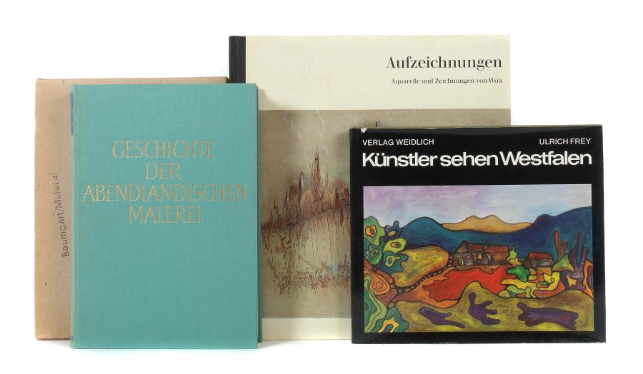 3 Kunstbücher best. aus: Fritz Baumgart, Geschichte der abendländischen Malerei, Stuttgart,