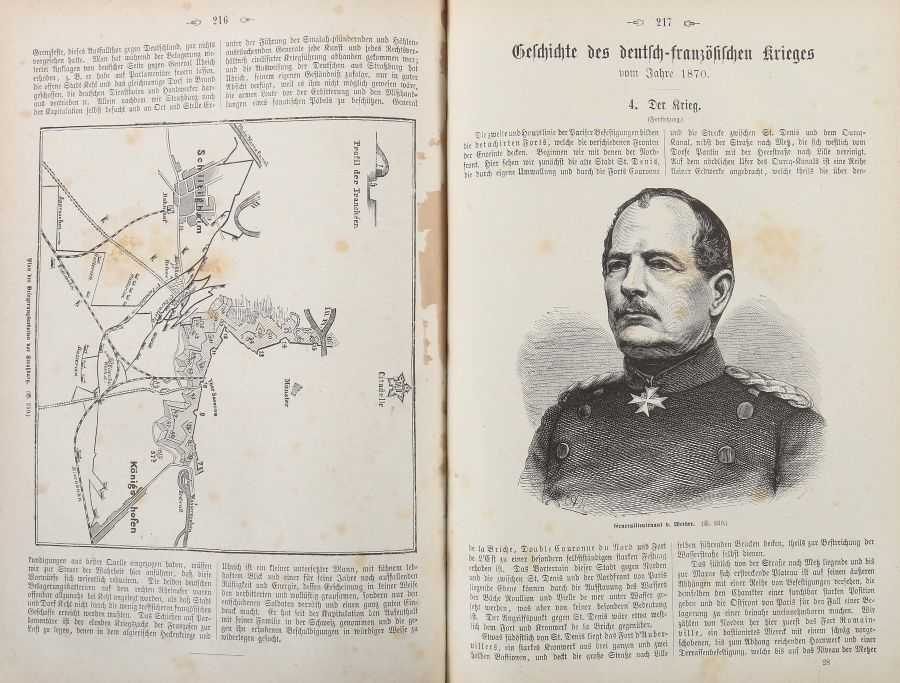 2 Bücher Militaria Illustrierte Geschichte des Krieges vom Jahre 1870 und 1871, Stuttgart, - Image 6 of 6