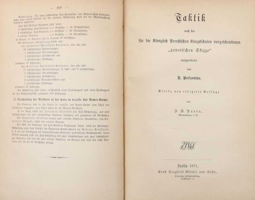 4 Bücher Militaria Peirzonius, Taktik nach der für die Königlich Preußischen Kriegsschulen - Image 7 of 7