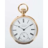 Herrentaschenuhr Lange & Söhne, Glashütte, Ende 19./Anfang 20. Jh., Gehäuse Gelbgold 750, weißes