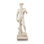 DAL Torrione, Lorenzo Italienischer Bildhauer des 20. Jh.. "David", Gipsguss, vollplastische