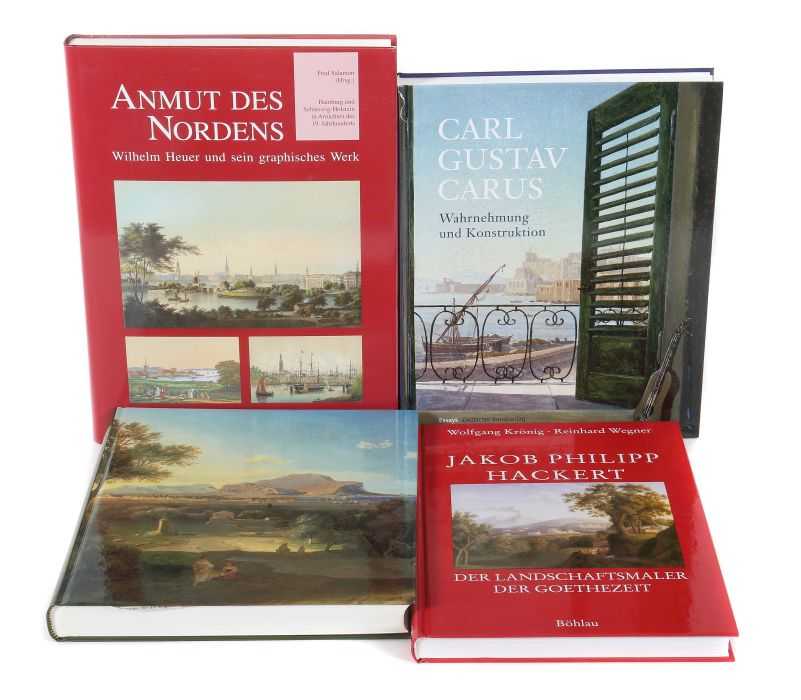 4 Kunstbücher best. aus: Carl Rottmann, München, Hirmer, 1998; Carl Gustav Carus - Warnehmung und