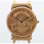 Armbanduhr Schweiz, Corum, 2. Hälfte 20. Jh., Gelbgold 750/Feingold, durchbrochen gearbeitetes