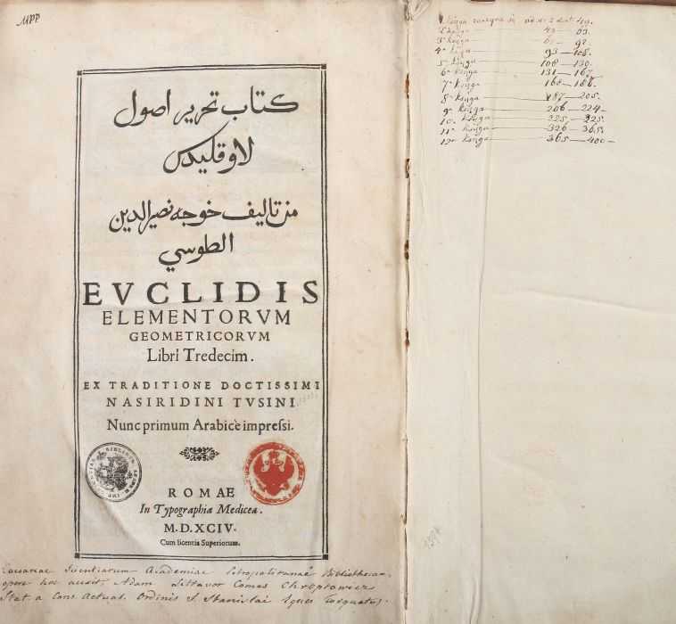 Euklid (3. Jh. v. Chr.) Euklidis Elementorum Geometricorum Libri Tredecim. Ex Traditione - Image 3 of 7