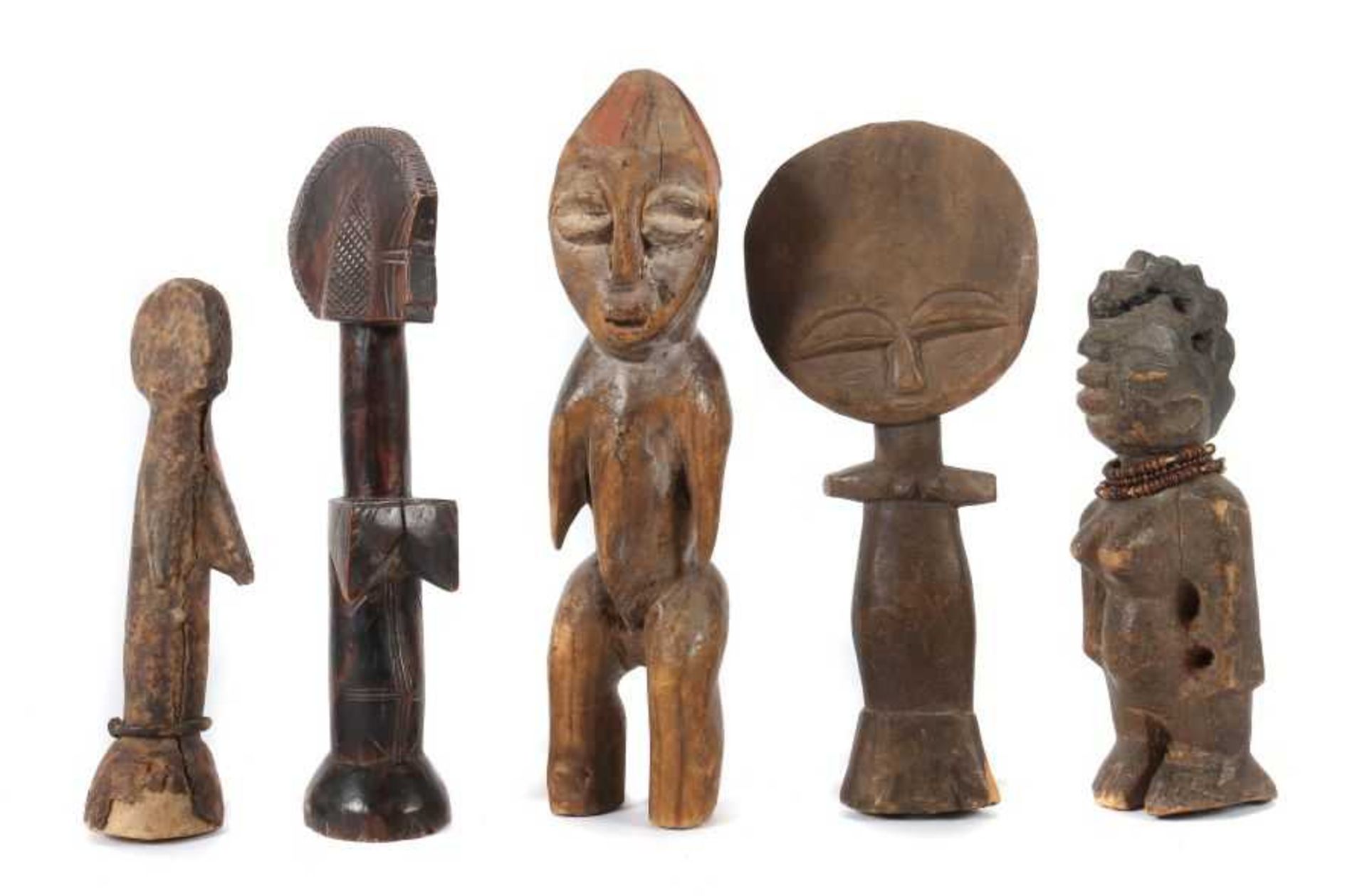 Konvolut Figuren Burkina Faso, Ghana, Nigeria u.a., Stamm der Mossi, Ashanti, Yoruba u.a., Holz