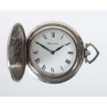 Taschenuhr Philip Watch, Neapel, 2. Hälfte 20. Jh., schweizer Uhrwerk, Edelstahlgehäuse, weißes
