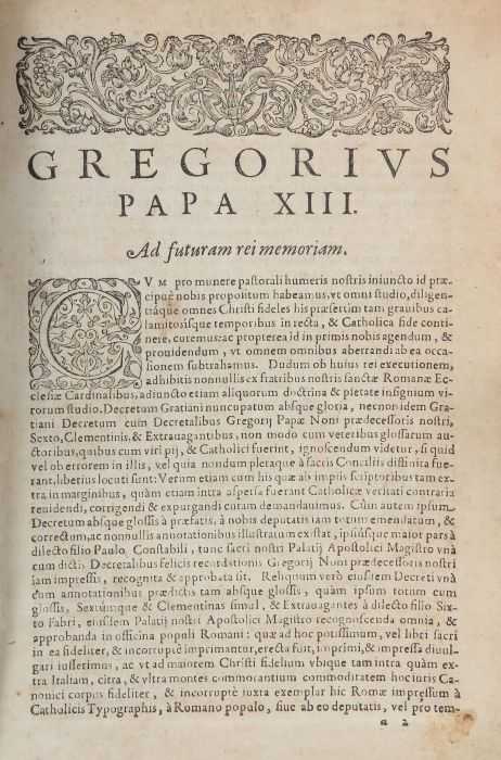 Lancellotti, Giovanni Paolo Corpus Iuris Canonici Emendatum et Notis illustratum. Gregorii XIII. - Image 4 of 6