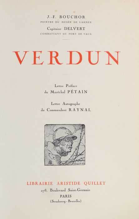 2 Bücher Verdun Bouchor, Lettre Préface du Maréchal Pétain - Lettre Autographe du Commandant Raynal, - Image 3 of 7