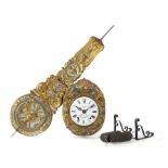Comtoise-Uhr "F. Ronoblet" Frankreich, 2. Hälfte 19. Jh., Emailzifferblatt mit römischen Indizes und